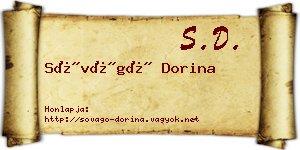 Sóvágó Dorina névjegykártya