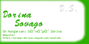 dorina sovago business card